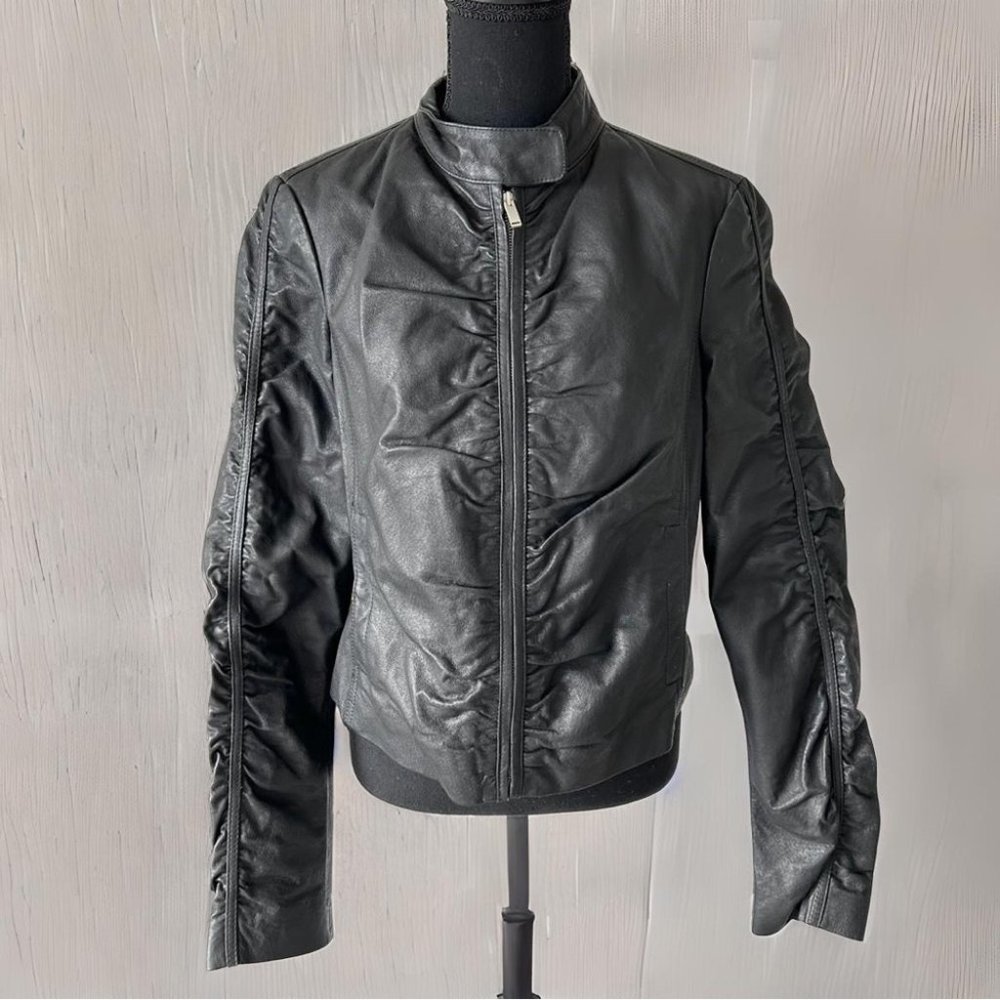 Classic Black Leather Jacket - Women